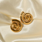 Spiral Stud Earrings-Earrings-Yiyae-Yiyae