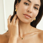 Square Birthstone Necklace-Necklaces-Yiyae-Yiyae