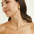 Square Birthstone Necklace-Necklaces-Yiyae-Yiyae