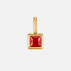 Square Birthstone Necklace-Necklaces-Yiyae-Yiyae