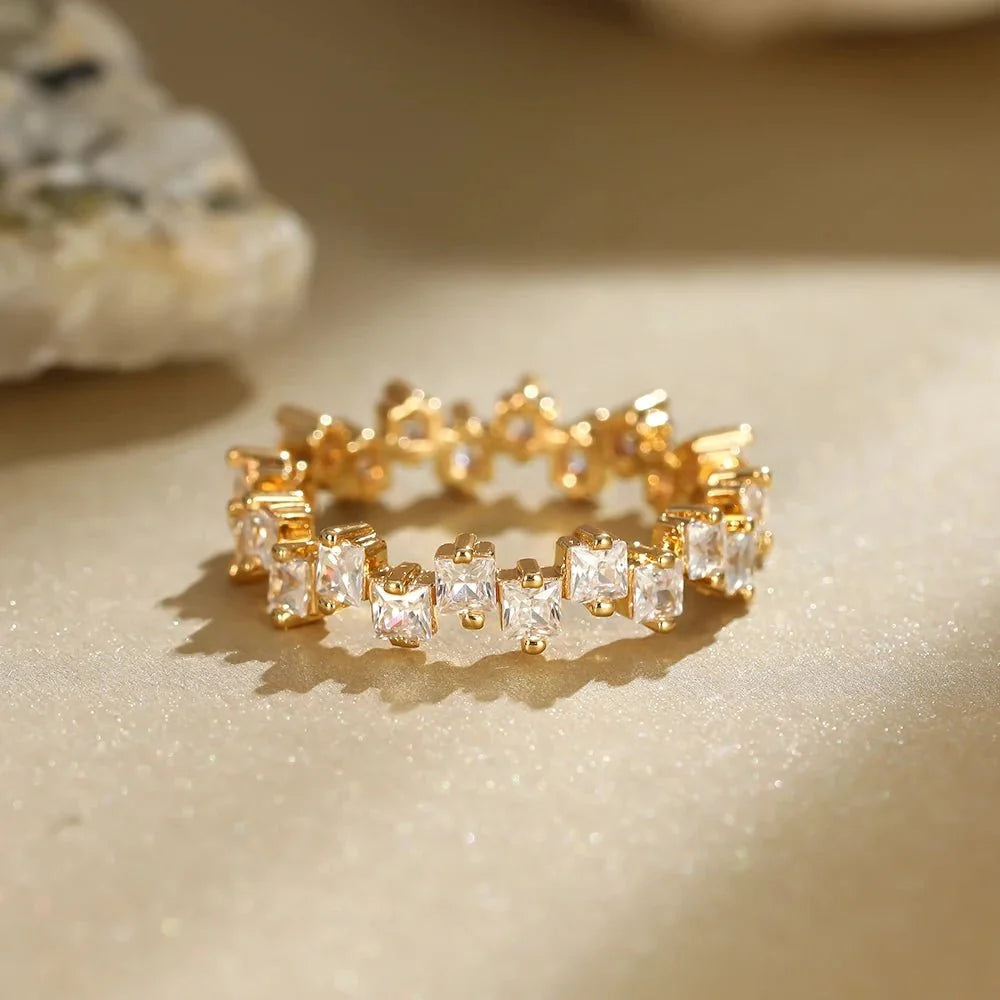 Square Crystal Eternity Ring-Rings-Yiyae-White-6-Yiyae