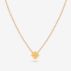 Square Crystal Pendant Necklace-Necklaces-Yiyae-Gold-Yiyae