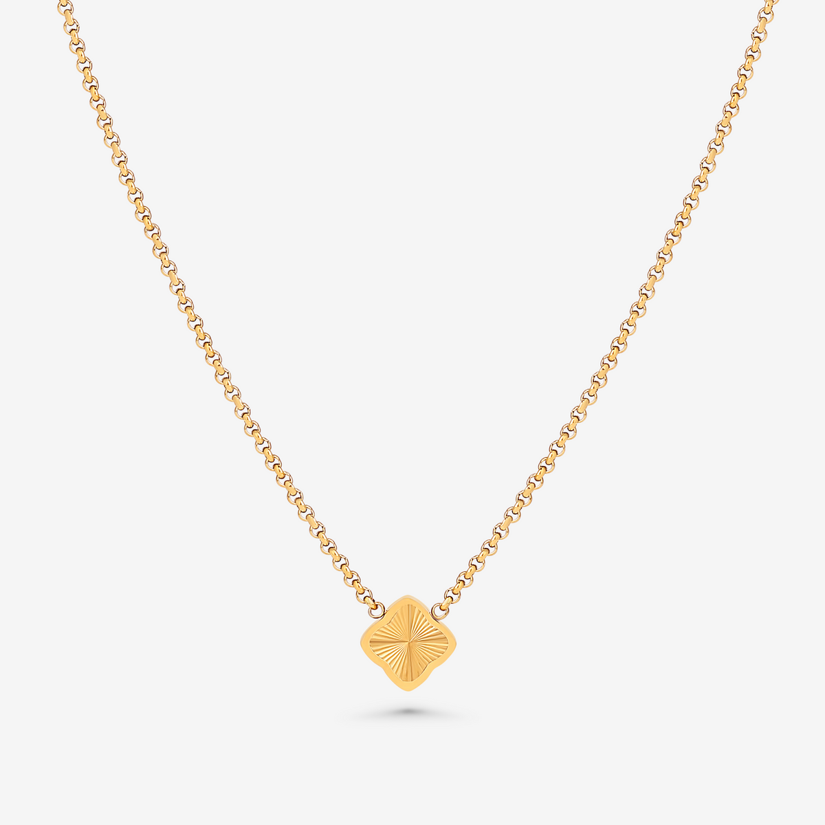 Square Crystal Pendant Necklace-Necklaces-Yiyae-Gold-Yiyae