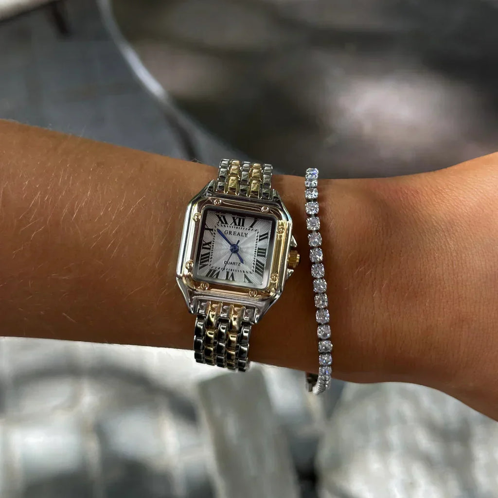 Square Link Bracelet Watch-Watches-Yiyae-Yiyae