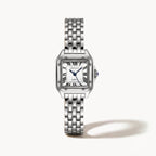 Square Link Bracelet Watch-Watches-Yiyae-White Gold-Yiyae