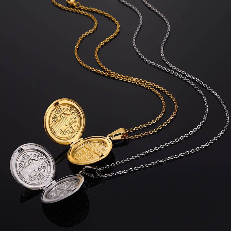 St. Benedict Medal Necklace-Necklaces-Yiyae-Yiyae