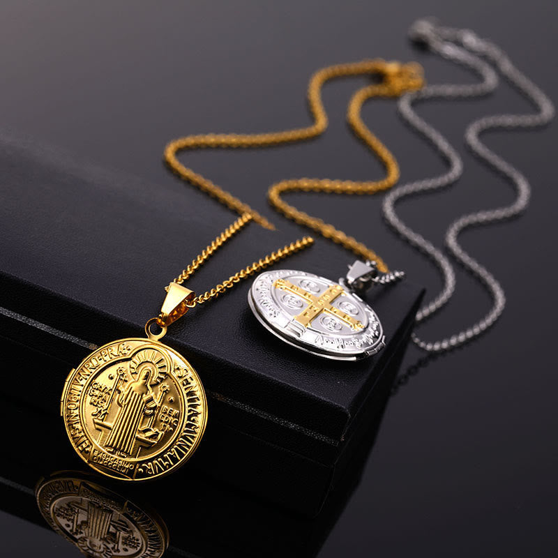 St. Benedict Medal Necklace-Necklaces-Yiyae-Yiyae