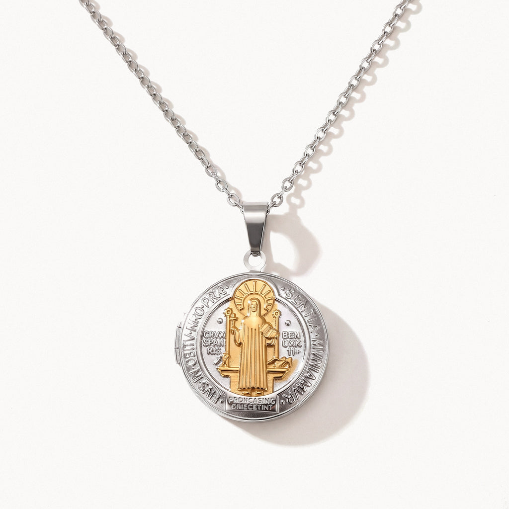 St. Benedict Medal Necklace-Necklaces-Yiyae-Multicolor-Yiyae