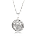 St. Benedict Medal Necklace-Necklaces-Yiyae-Silver-Yiyae