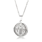 St. Benedict Medal Necklace-Necklaces-Yiyae-Silver-Yiyae