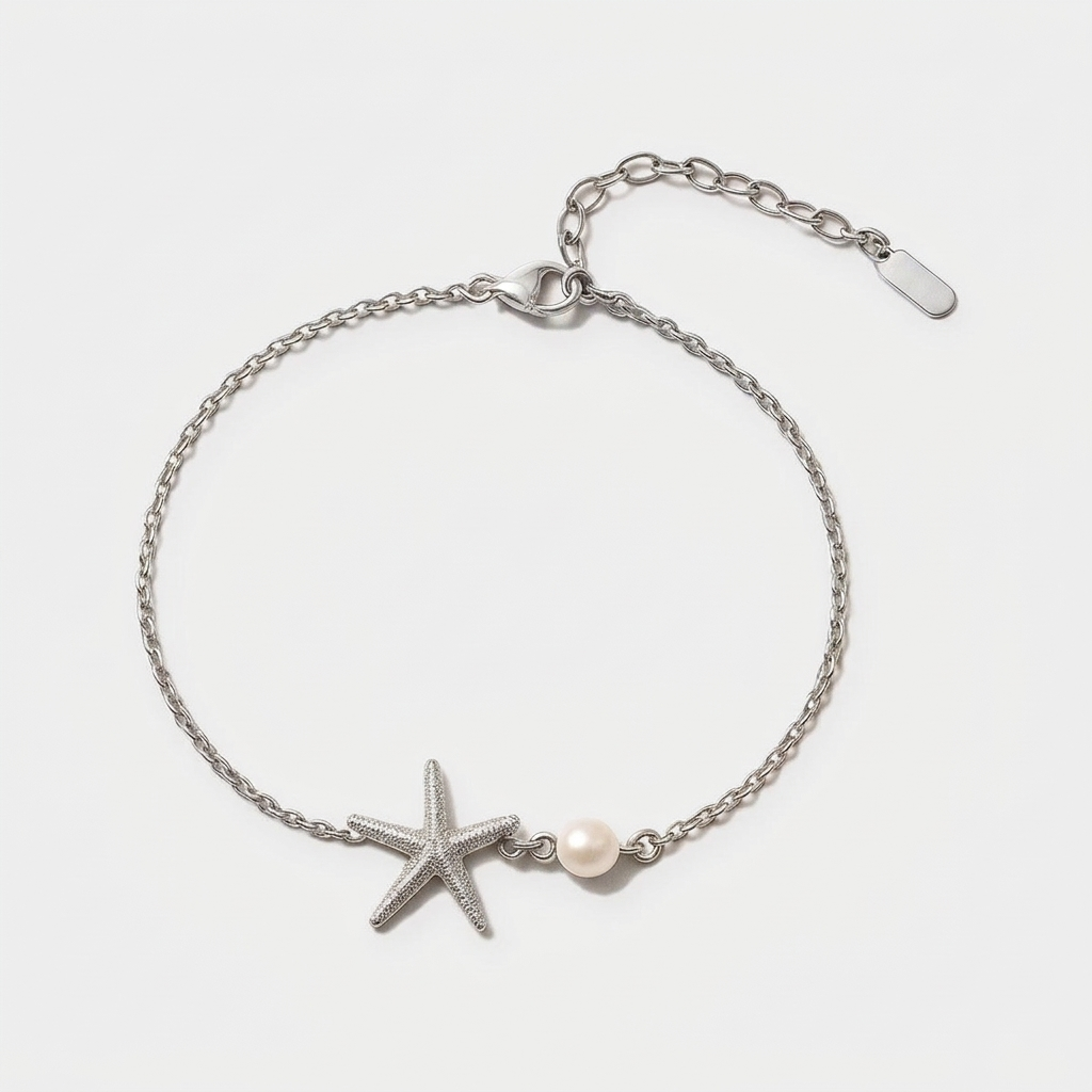 Starfish Chain Bracelet-Bracelets-Yiyae-Silver-Yiyae