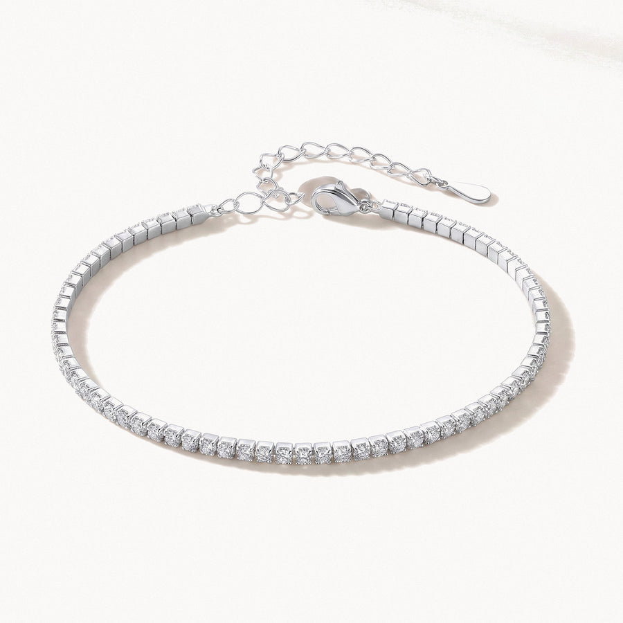 Sterling Silver Tennis Anklet