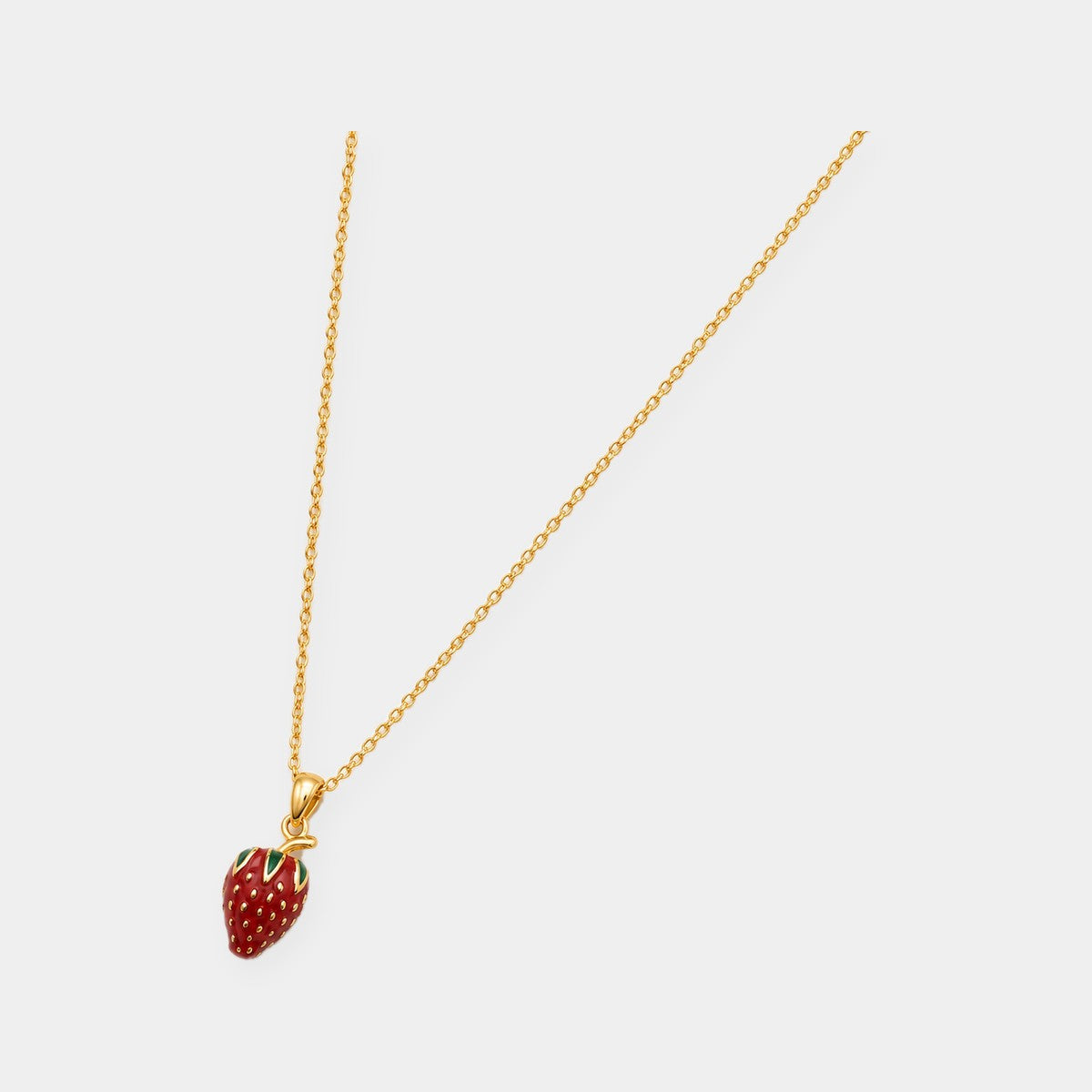 Strawberry Pendant Necklace-Necklaces-Yiyae-Yiyae