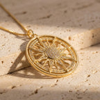 Sun Medallion Necklace-Necklaces-Yiyae-Yiyae