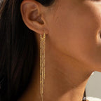 Tassel Chain Earrings-Earrings-Yiyae-Yiyae