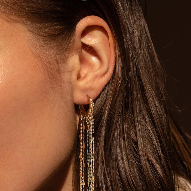 Tassel Chain Earrings-Earrings-Yiyae-Yiyae