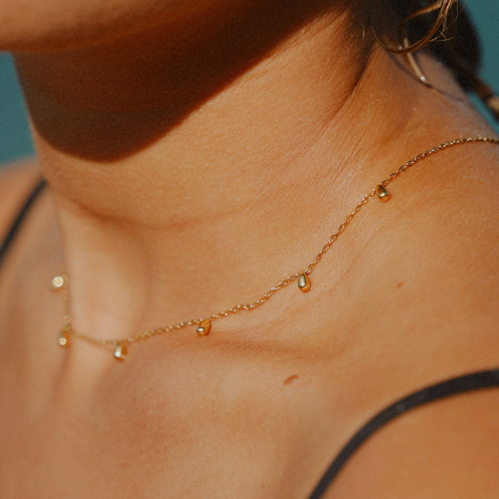 Teardrop Charm Necklace-Necklaces-Yiyae-Yiyae
