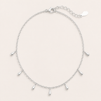 Teardrop Charm Necklace-Necklaces-Yiyae-Silver-Yiyae