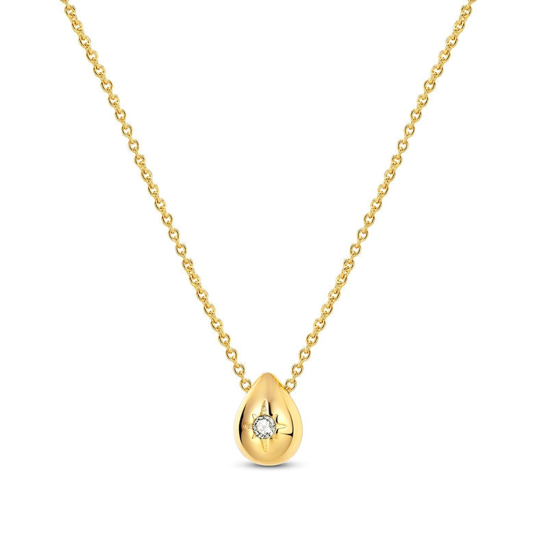 Teardrop Crystal Necklace-Necklaces-Yiyae-Yiyae