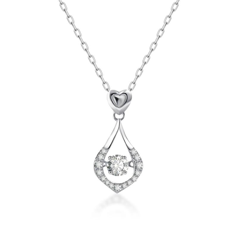 Teardrop Halo Necklace-Necklaces-Yiyae-Yiyae
