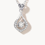 Teardrop Halo Necklace-Necklaces-Yiyae-5A Zircon (Classic Sparkle)-Yiyae