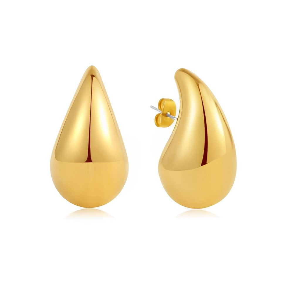 Teardrop Stud Earrings-Earrings-Yiyae-Yiyae