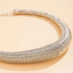 Textured Collar Necklace-Necklaces-Yiyae-Yiyae