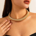 Textured Collar Necklace-Necklaces-Yiyae-Yiyae