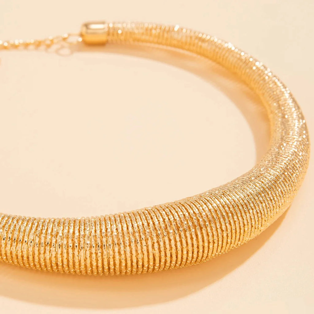 Textured Collar Necklace-Necklaces-Yiyae-Yiyae