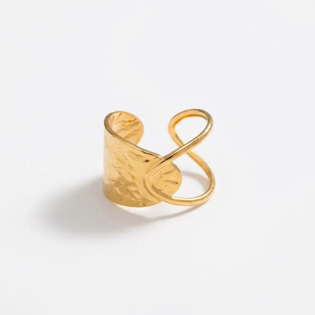 Textured Wide Band Ring-Rings-Yiyae-Yiyae