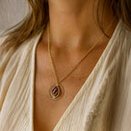 Tiger's Eye Circle Necklace-Necklaces-Yiyae-Yiyae