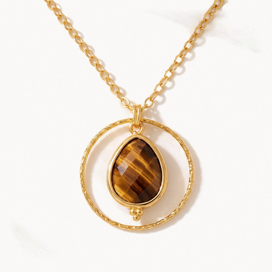 Tiger's Eye Circle Necklace