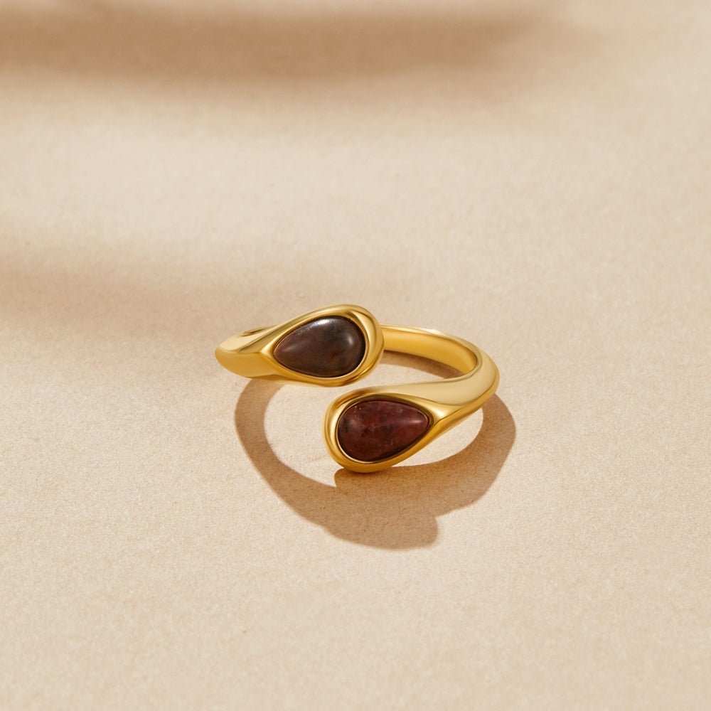 Tiger's Eye Wrap Ring-Rings-Yiyae-Yiyae