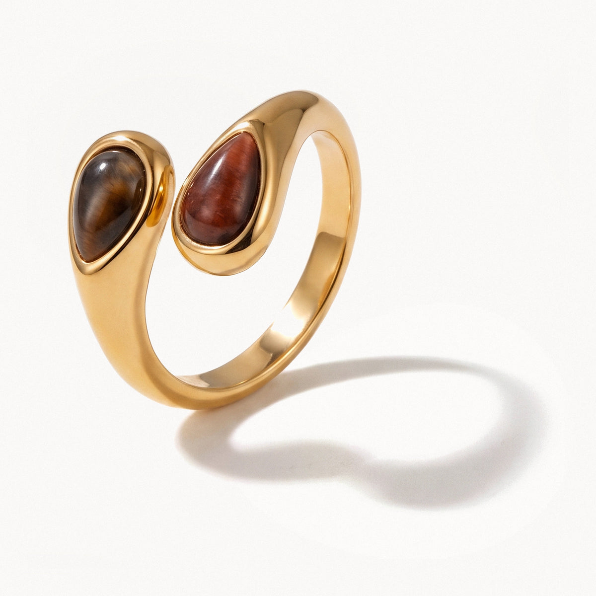 Tiger's Eye Wrap Ring-Rings-Yiyae-US 6-Yiyae