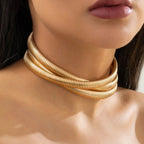 Triple Chain Choker-Necklaces-Yiyae-Yiyae
