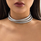 Triple Chain Choker-Necklaces-Yiyae-Yiyae