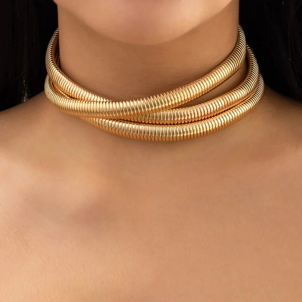 Triple Chain Choker-Necklaces-Yiyae-Yiyae