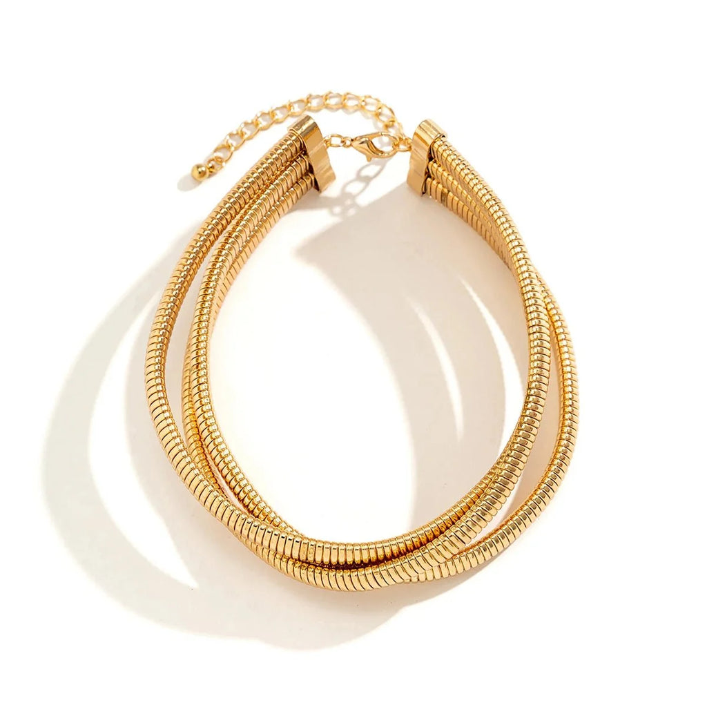 Triple Chain Choker-Necklaces-Yiyae-Yiyae