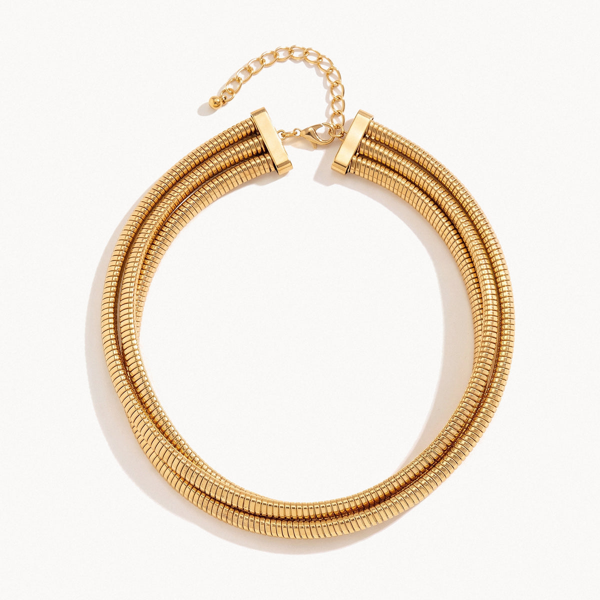 Triple Chain Choker-Necklaces-Yiyae-Gold-Yiyae