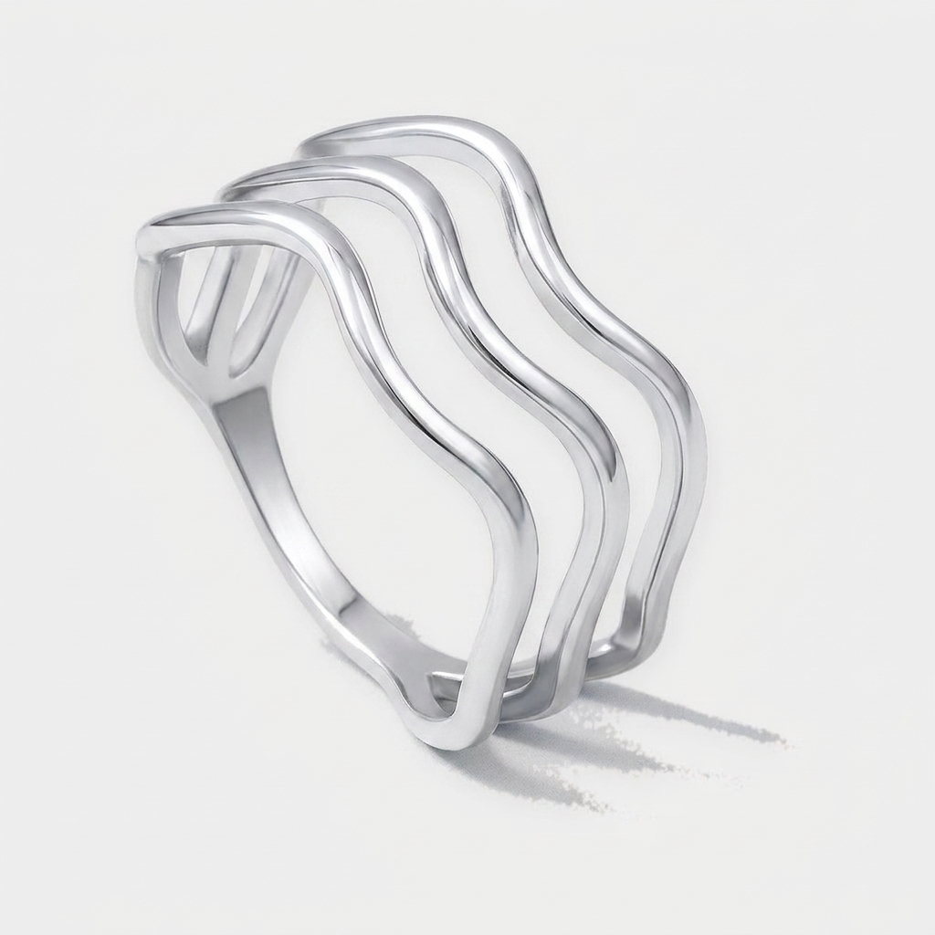 Triple Wave Ring-Rings-Yiyae-Silver-6-Yiyae