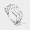 Triple Wave Ring-Rings-Yiyae-Silver-6-Yiyae