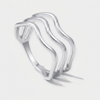 Triple Wave Ring-Rings-Yiyae-Silver-6-Yiyae