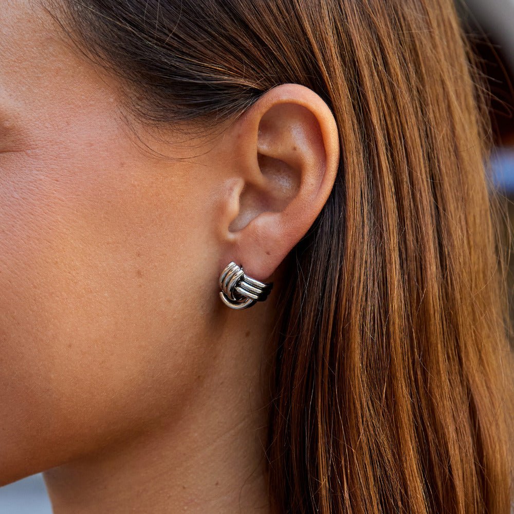 Twisted Knot Studs-Earrings-Yiyae-Yiyae