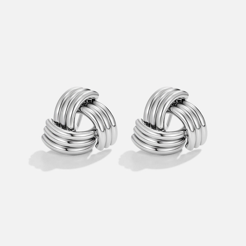 Twisted Knot Studs-Earrings-Yiyae-Yiyae