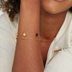 Two-Tone Stone Bracelet - Gold - Bracelets - Yiyae - foto 4