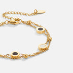 Two-Tone Stone Bracelet - Gold - Bracelets - Yiyae - foto 5