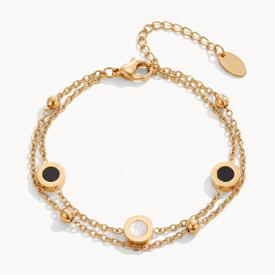 Two-Tone Stone Bracelet