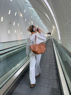Vintage Leather Tote Bag-Bags-Yiyae-Yiyae