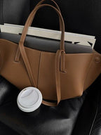Vintage Leather Tote Bag-Bags-Yiyae-Yiyae