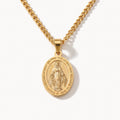 Virgin Mary Medallion Necklace-Necklaces-Yiyae-Gold-Yiyae